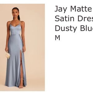 Birdy Grey Jay Satin Maxi Dress - Dusty Blue